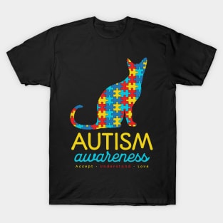 Cat Autism Awareness T-Shirt